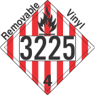 Flammable Solid Class 4.1 UN3225 Removable Vinyl DOT Placard