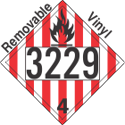 Flammable Solid Class 4.1 UN3229 Removable Vinyl DOT Placard