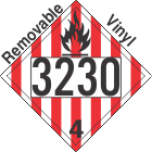 Flammable Solid Class 4.1 UN3230 Removable Vinyl DOT Placard