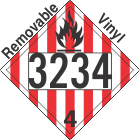 Flammable Solid Class 4.1 UN3234 Removable Vinyl DOT Placard