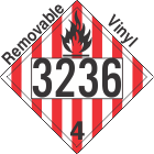 Flammable Solid Class 4.1 UN3236 Removable Vinyl DOT Placard