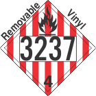 Flammable Solid Class 4.1 UN3237 Removable Vinyl DOT Placard