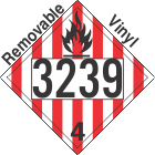 Flammable Solid Class 4.1 UN3239 Removable Vinyl DOT Placard