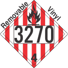 Flammable Solid Class 4.1 UN3270 Removable Vinyl DOT Placard