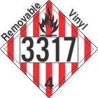 Flammable Solid Class 4.1 UN3317 Removable Vinyl DOT Placard
