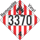 Flammable Solid Class 4.1 UN3370 Removable Vinyl DOT Placard