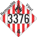Flammable Solid Class 4.1 UN3376 Removable Vinyl DOT Placard