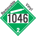 Non-Flammable Gas Class 2.2 UN1046 Removable Vinyl DOT Placard