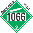 Non-Flammable Gas Class 2.2 UN1066 Removable Vinyl DOT Placard