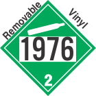 Non-Flammable Gas Class 2.2 UN1976 Removable Vinyl DOT Placard