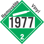 Non-Flammable Gas Class 2.2 UN1977 Removable Vinyl DOT Placard