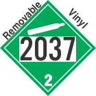Non-Flammable Gas Class 2.2 UN2037 Removable Vinyl DOT Placard