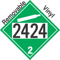 Non-Flammable Gas Class 2.2 UN2424 Removable Vinyl DOT Placard