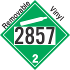Non-Flammable Gas Class 2.2 UN2857 Removable Vinyl DOT Placard