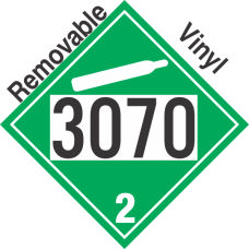 Non-Flammable Gas Class 2.2 UN3070 Removable Vinyl DOT Placard