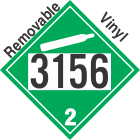 Non-Flammable Gas Class 2.2 UN3156 Removable Vinyl DOT Placard