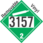 Non-Flammable Gas Class 2.2 UN3157 Removable Vinyl DOT Placard