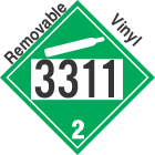 Non-Flammable Gas Class 2.2 UN3311 Removable Vinyl DOT Placard