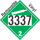 Non-Flammable Gas Class 2.2 UN3337 Removable Vinyl DOT Placard