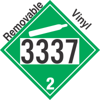 Non-Flammable Gas Class 2.2 UN3337 Removable Vinyl DOT Placard