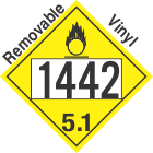 Oxidizer Class 5.1 UN1442 Removable Vinyl DOT Placard