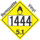 Oxidizer Class 5.1 UN1444 Removable Vinyl DOT Placard