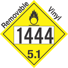 Oxidizer Class 5.1 UN1444 Removable Vinyl DOT Placard