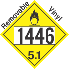 Oxidizer Class 5.1 UN1446 Removable Vinyl DOT Placard