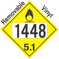 Oxidizer Class 5.1 UN1448 Removable Vinyl DOT Placard