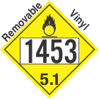 Oxidizer Class 5.1 UN1453 Removable Vinyl DOT Placard