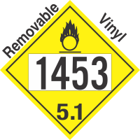 Oxidizer Class 5.1 UN1453 Removable Vinyl DOT Placard