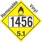 Oxidizer Class 5.1 UN1456 Removable Vinyl DOT Placard