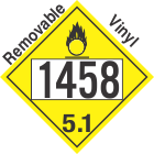 Oxidizer Class 5.1 UN1458 Removable Vinyl DOT Placard