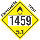 Oxidizer Class 5.1 UN1459 Removable Vinyl DOT Placard