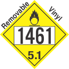 Oxidizer Class 5.1 UN1461 Removable Vinyl DOT Placard