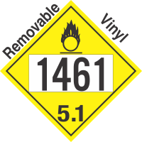 Oxidizer Class 5.1 UN1461 Removable Vinyl DOT Placard