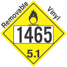 Oxidizer Class 5.1 UN1465 Removable Vinyl DOT Placard