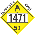 Oxidizer Class 5.1 UN1471 Removable Vinyl DOT Placard