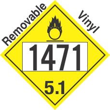 Oxidizer Class 5.1 UN1471 Removable Vinyl DOT Placard