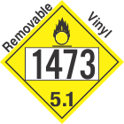 Oxidizer Class 5.1 UN1473 Removable Vinyl DOT Placard