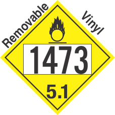 Oxidizer Class 5.1 UN1473 Removable Vinyl DOT Placard