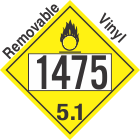 Oxidizer Class 5.1 UN1475 Removable Vinyl DOT Placard