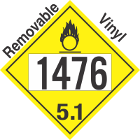 Oxidizer Class 5.1 UN1476 Removable Vinyl DOT Placard