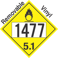 Oxidizer Class 5.1 UN1477 Removable Vinyl DOT Placard