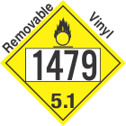 Oxidizer Class 5.1 UN1479 Removable Vinyl DOT Placard