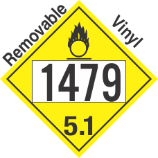 Oxidizer Class 5.1 UN1479 Removable Vinyl DOT Placard