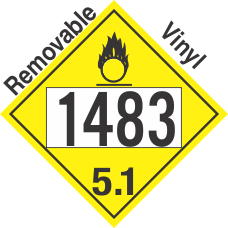 Oxidizer Class 5.1 UN1483 Removable Vinyl DOT Placard