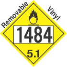 Oxidizer Class 5.1 UN1484 Removable Vinyl DOT Placard