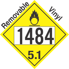 Oxidizer Class 5.1 UN1484 Removable Vinyl DOT Placard