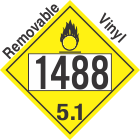 Oxidizer Class 5.1 UN1488 Removable Vinyl DOT Placard